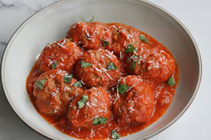 Beef & Pork Meatballs in Tomato Sauce
